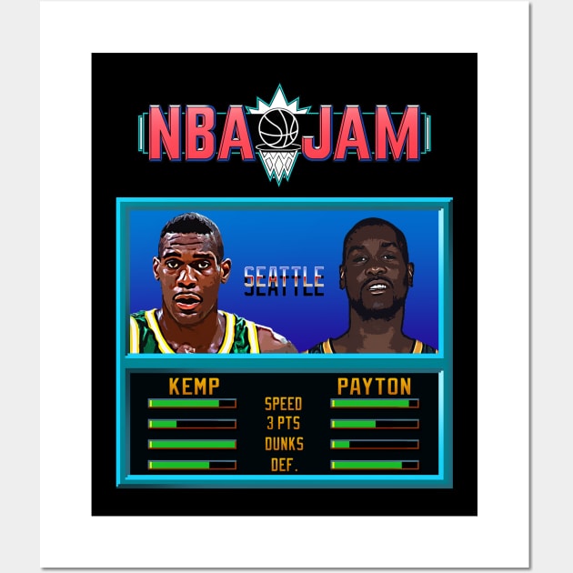 NBA JAM - CLASSIC - THE BEST DUO's EDITION_Glove&Kemp Wall Art by Buff Geeks Art